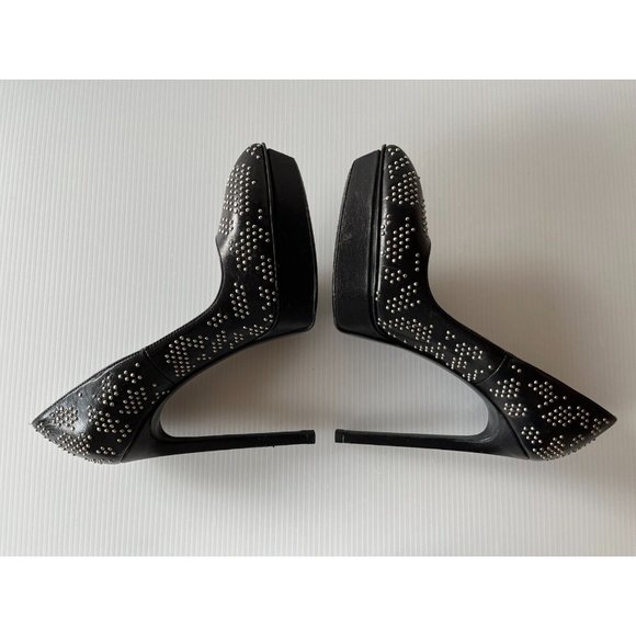 Saint Laurent Studded Black Leather Platform Pumps, Size 36 (IT), 6 (US) - Picture 7 of 11